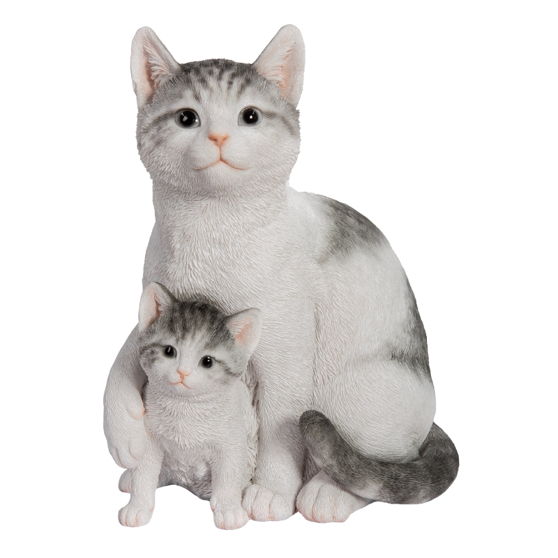 サバトラ白猫の親子 | アニマル雑貨・オーナメントの卸サイトWooBia